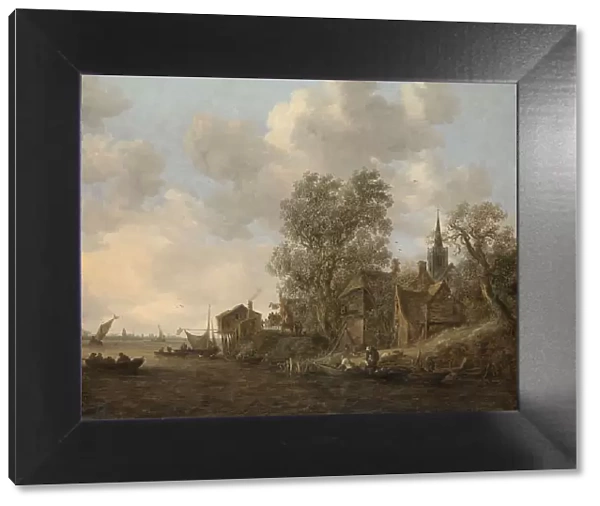 View of a Town on a River, 1645. Creator: Jan van Goyen