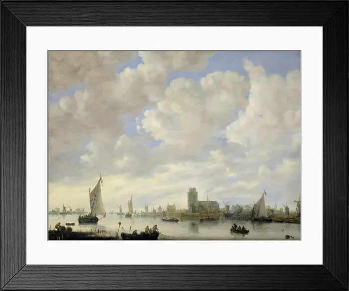 Framed Print : View of the Merwede off Dordrecht, c.1660. Creator: Jeronymus van Diest Framed Print : View of the Merwede off Dordrecht, c.1660. Creator: Jeronymus van Diest