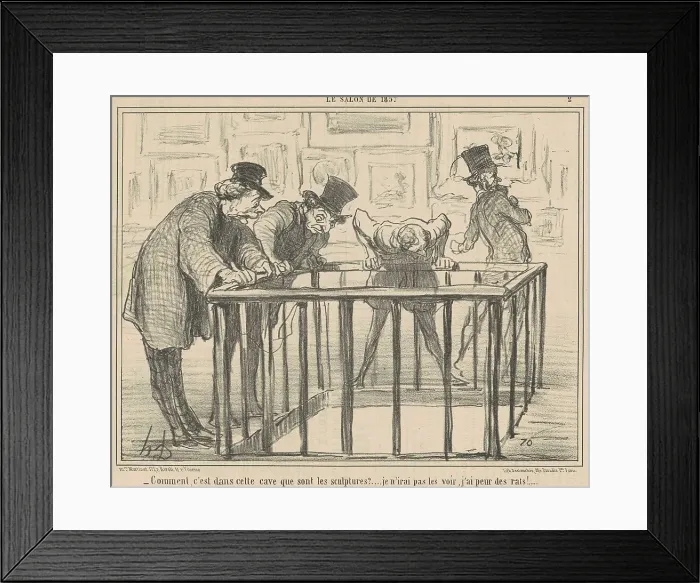 Framed Print : Comment, c'est dans cette cave que... 19th century. Creator: Honore Daumier Framed Print : Comment, c'est dans cette cave que... 19th century. Creator: Honore Daumier