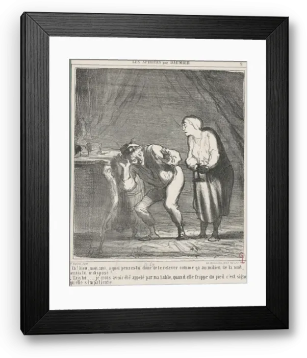 Framed Print : Eh! Bien... mon ami, a quoi penses-tu?... 19th century. Creator: Honore Daumier Framed Print : Eh! Bien... mon ami, a quoi penses-tu?... 19th century. Creator: Honore Daumier