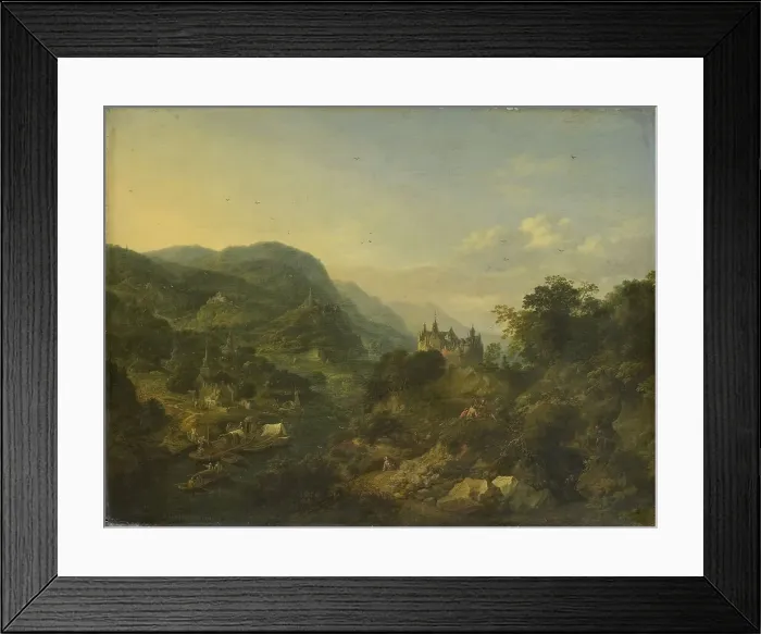 Framed Print : River View, 1680-1700. Creator: Jan Griffier Framed Print : River View, 1680-1700. Creator: Jan Griffier