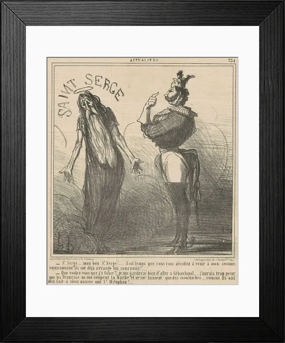 Framed Print : Saint Serge... Mon bon Saint Serge!, 19th century. Creator: Honore Daumier Framed Print : Saint Serge... Mon bon Saint Serge!, 19th century. Creator: Honore Daumier
