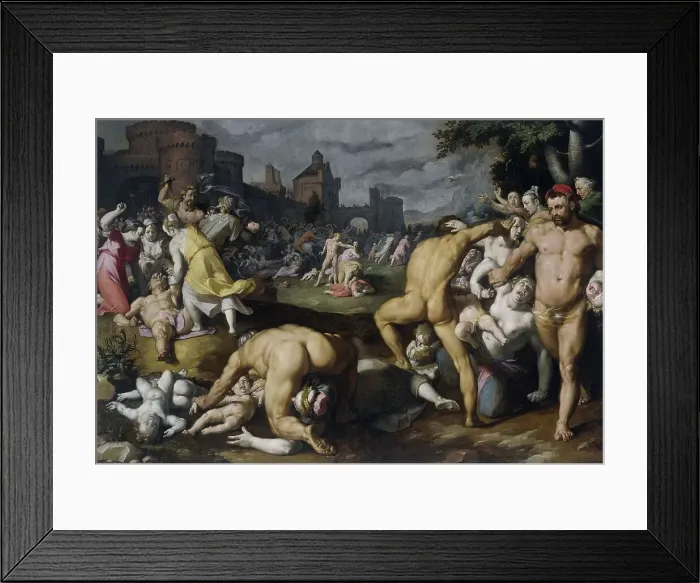 Framed Print : The Massacre of the Innocents, 1590. Creator: Cornelis Cornelisz van Haarlem Framed Print : The Massacre of the Innocents, 1590. Creator: Cornelis Cornelisz van Haarlem
