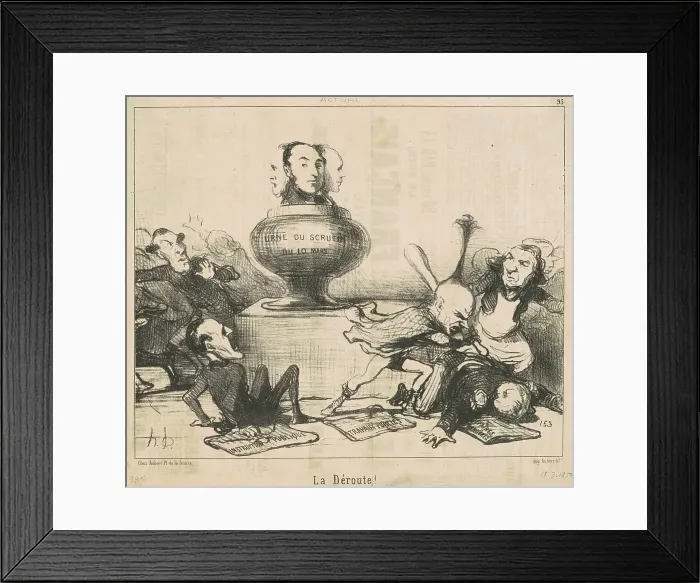 Framed Print : La dêroute!, 19th century. Creator: Honore Daumier Framed Print : La dêroute!, 19th century. Creator: Honore Daumier