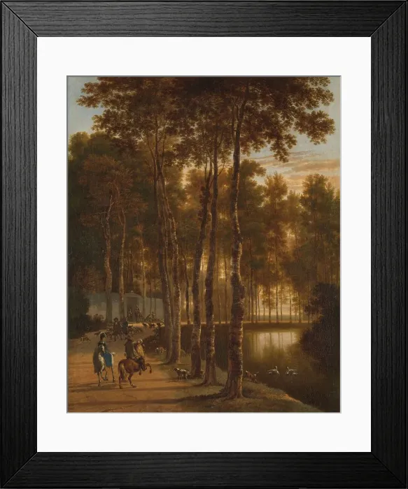 Framed Print : The Avenue of Birches, 1660-1685. Creator: Jan Hackaert Framed Print : The Avenue of Birches, 1660-1685. Creator: Jan Hackaert