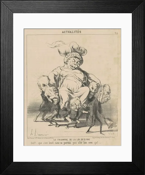 Framed Print : Le triomphe de la loi du 31 Mai, 19th century. Creator: Honore Daumier Framed Print : Le triomphe de la loi du 31 Mai, 19th century. Creator: Honore Daumier