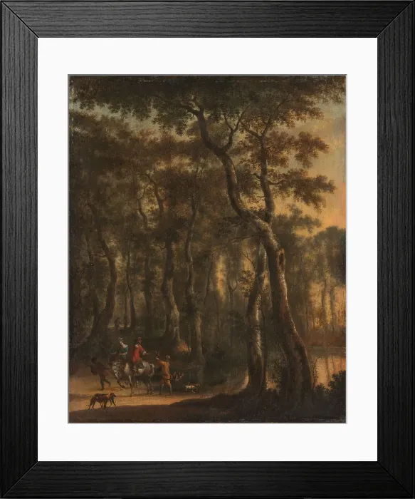 Framed Print : Hunters in the Woods, 1660-1685. Creator: Jan Hackaert Framed Print : Hunters in the Woods, 1660-1685. Creator: Jan Hackaert