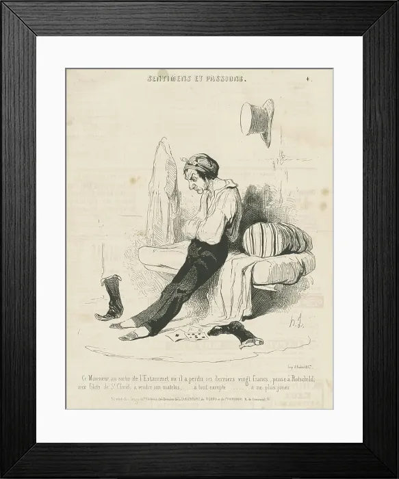 Framed Print : Ce monsieur, au sortier de l'estaminet... 19th century. Creator: Honore Daumier Framed Print : Ce monsieur, au sortier de l'estaminet... 19th century. Creator: Honore Daumier