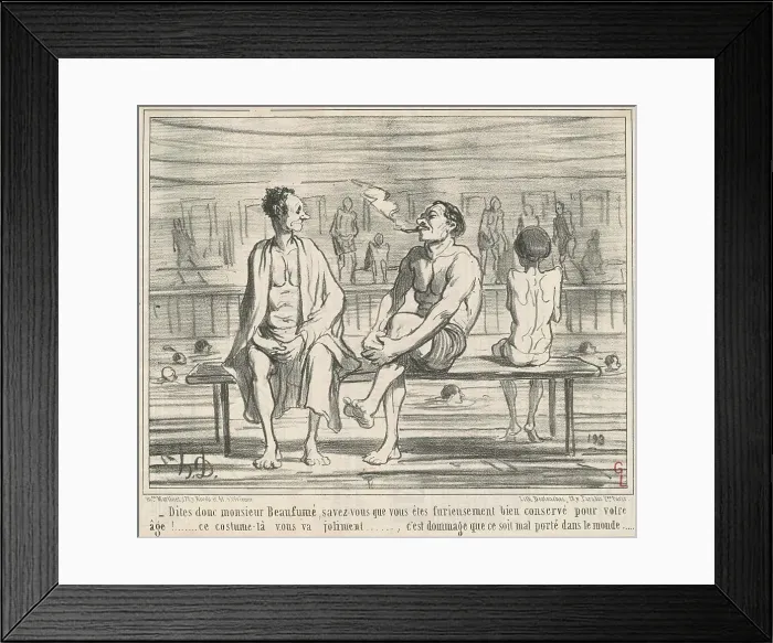 Framed Print : Dites donc, monsieur Beaufumé... 19th century. Creator: Honore Daumier