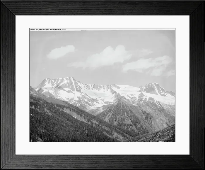 Framed Print : Hermit Range, Selkirk Mts. B.C. between 1900 and 1906. Creator: Unknown Framed Print : Hermit Range, Selkirk Mts. B.C. between 1900 and 1906. Creator: Unknown