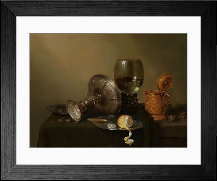 Framed Print : Still life with a Gilded Beer Tankard, 1634. Creator: Willem Claesz Heda Framed Print : Still life with a Gilded Beer Tankard, 1634. Creator: Willem Claesz Heda