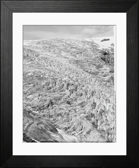 Framed Print : Illecillewaet Glacier from Glacier Crest, Selkirk Mts. B.C. between 1900 and 1906. Creator: Unknown Framed Print : Illecillewaet Glacier from Glacier Crest, Selkirk Mts. B.C. between 1900 and 1906. Creator: Unknown