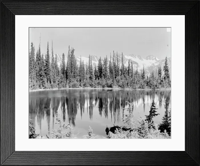 Framed Print : Marion Lake on Mt. Abbott, Selkirk Mtns. B.C. Canada, between 1900 and 1906. Creator: Unknown Framed Print : Marion Lake on Mt. Abbott, Selkirk Mtns. B.C. Canada, between 1900 and 1906. Creator: Unknown