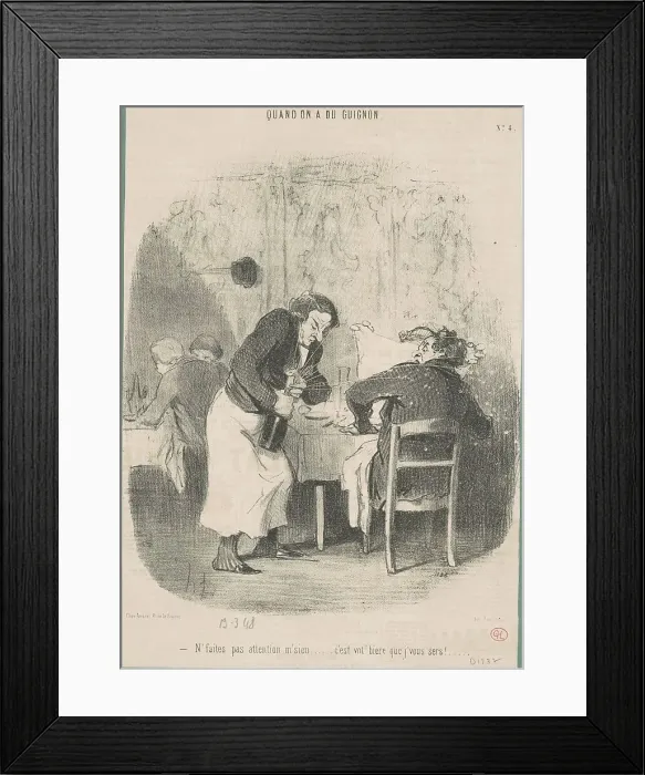 Framed Print : N'faites pas attention m'sieu... 19th century. Creator: Honore Daumier Framed Print : N'faites pas attention m'sieu... 19th century. Creator: Honore Daumier