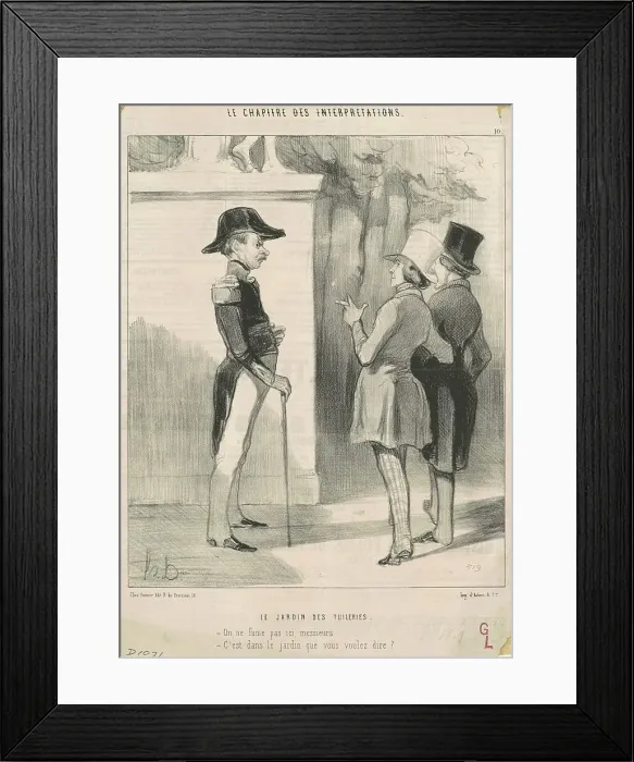 Framed Print : Le jardin des Tuileries, 19th century. Creator: Honore Daumier Framed Print : Le jardin des Tuileries, 19th century. Creator: Honore Daumier