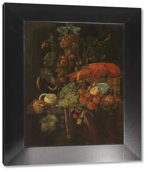 Still Life with Fruit and a Lobster, 1640-1700. Creator: Unknown