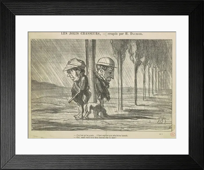 Framed Print : Les Jolis Chasseurs, 19th century. Creator: Honore Daumier Framed Print : Les Jolis Chasseurs, 19th century. Creator: Honore Daumier