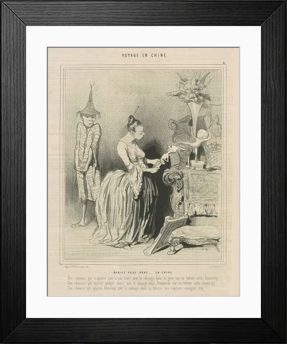 Framed Print : Mariez-vous donc... en chine, 19th century. Creator: Honore Daumier Framed Print : Mariez-vous donc... en chine, 19th century. Creator: Honore Daumier