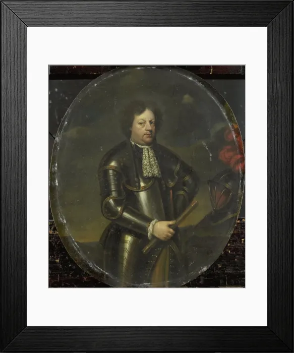 Framed Print : Portrait of Major-General Hans Willem, Baron van Aylva, called The Formidable General, 1693-1717. Creator: Hendrik de Valk Framed Print : Portrait of Major-General Hans Willem, Baron van Aylva, called The Formidable General, 1693-1717. Creator: Hendrik de Valk
