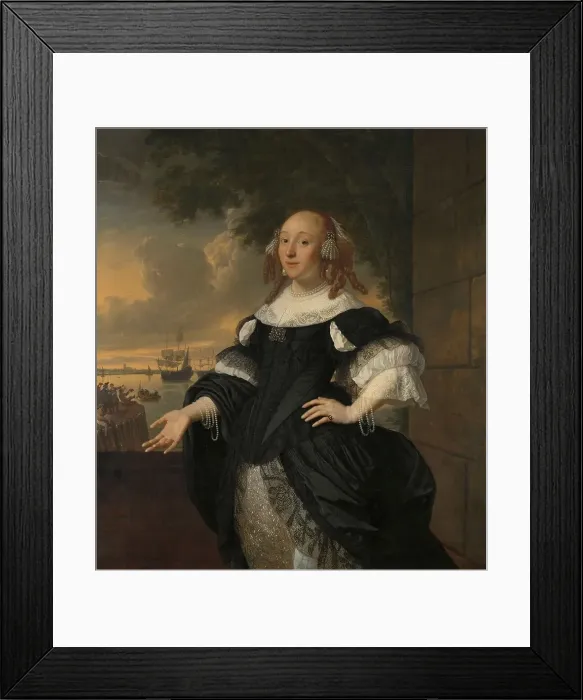 Framed Print : Geertruida den Dubbelde (1647-84), Wife of Aert van Nes, 1668. Creator: Bartholomeus van der Helst Framed Print : Geertruida den Dubbelde (1647-84), Wife of Aert van Nes, 1668. Creator: Bartholomeus van der Helst