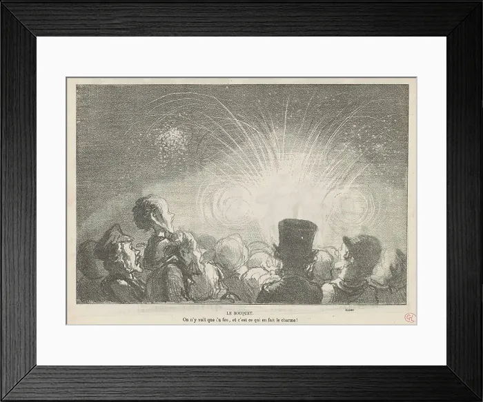Framed Print : Le bouquet, 19th century. Creator: Honore Daumier Framed Print : Le bouquet, 19th century. Creator: Honore Daumier
