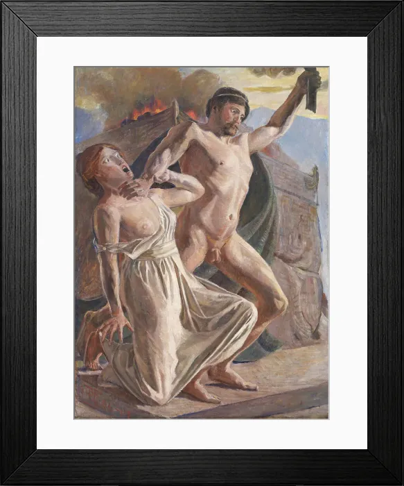 Framed Print : Prometheus steals fire, 1906-1917. Creator: Poul S. Christiansen Framed Print : Prometheus steals fire, 1906-1917. Creator: Poul S. Christiansen