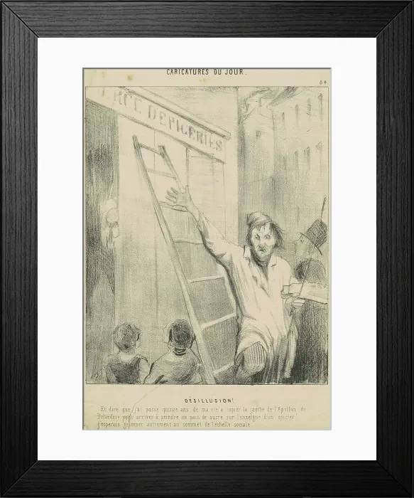 Framed Print : Désillusion!, 19th century. Creator: Honore Daumier Framed Print : Désillusion!, 19th century. Creator: Honore Daumier