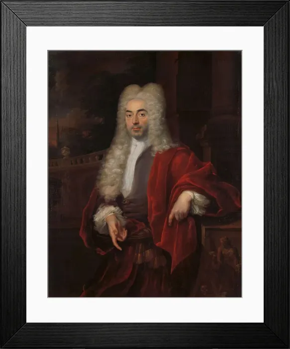 Framed Print : Portrait of a Man, 1723. Creator: Cornelis Troost