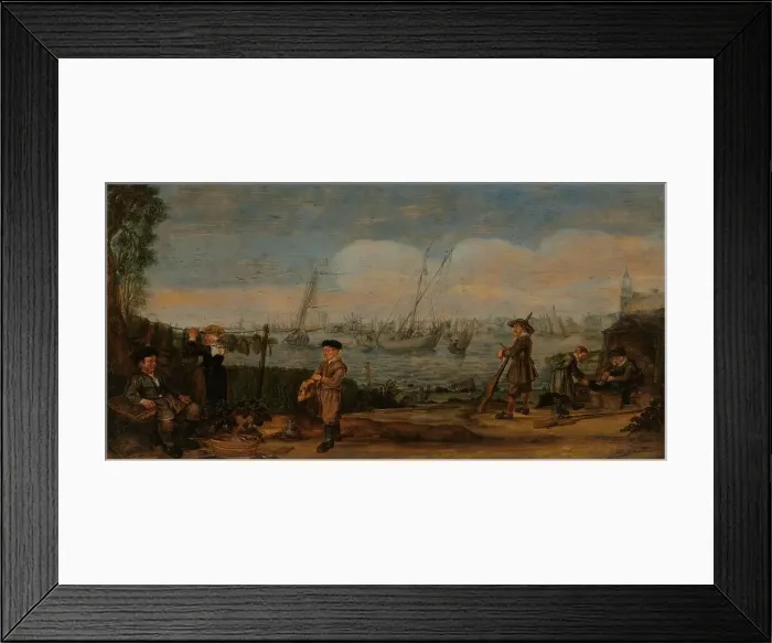 Framed Print : Fishermen and Hunters, c.1625-c.1630. Creator: Arent Arentsz Framed Print : Fishermen and Hunters, c.1625-c.1630. Creator: Arent Arentsz