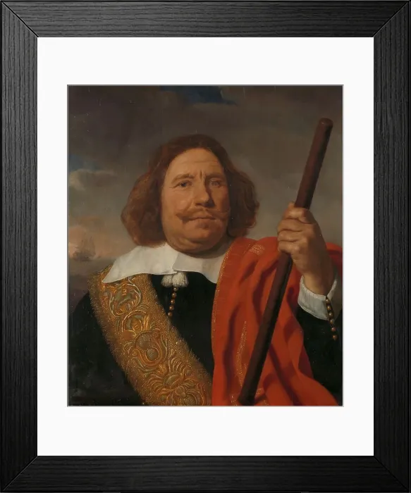 Framed Print : Egbert Meeuwsz Cortenaer (1605-65), Vice Admiral, Admiralty of the Maas, Rotterdam, c.1660. Creator: Bartholomeus van der Helst Framed Print : Egbert Meeuwsz Cortenaer (1605-65), Vice Admiral, Admiralty of the Maas, Rotterdam, c.1660. Creator: Bartholomeus van der Helst