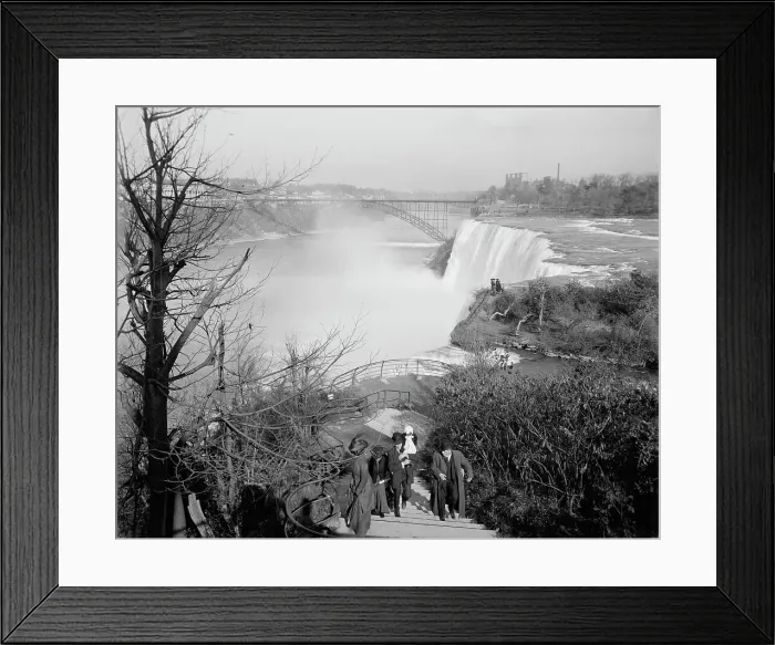 Framed Print : Down the river from Goat Island, Niagara Falls, N.Y. between 1900 and 1915. Creator: Unknown Framed Print : Down the river from Goat Island, Niagara Falls, N.Y. between 1900 and 1915. Creator: Unknown
