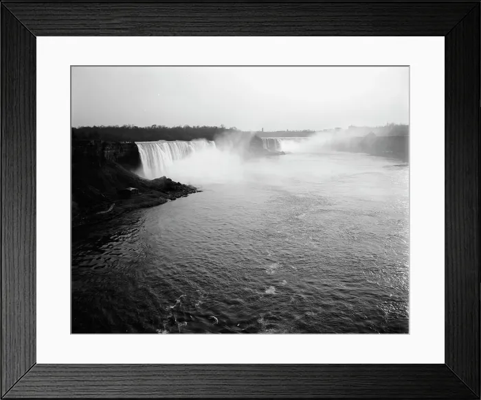 Framed Print : General view from International (Upper Steel Arch) Bridge, Niagara Falls, NY, between 1900 and 1915. Creator: Unknown Framed Print : General view from International (Upper Steel Arch) Bridge, Niagara Falls, NY, between 1900 and 1915. Creator: Unknown
