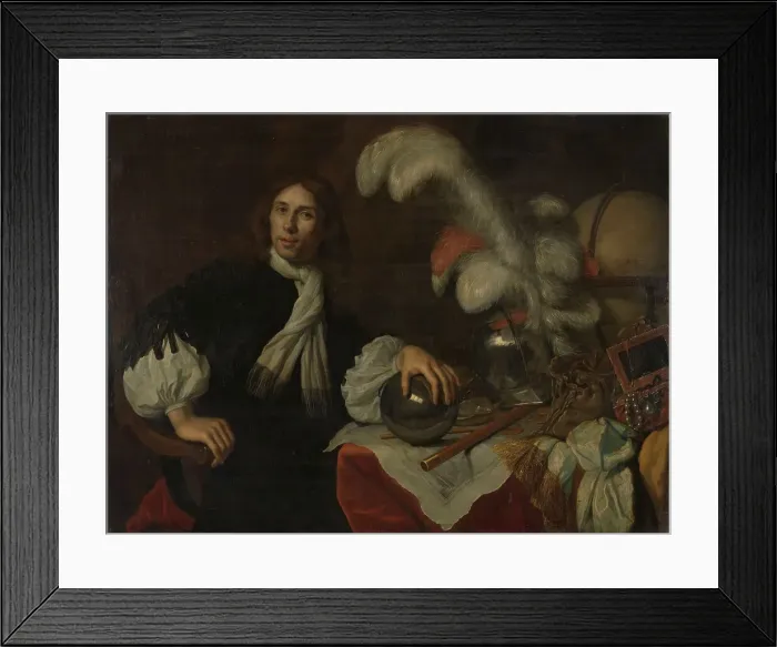 Framed Print : Posthumous Portrait of Aucke Stellingwerff, Admiral of Friesland, Killed 1665 at Lowestoft... 1670. Creator: Lodewyk van der Helst Framed Print : Posthumous Portrait of Aucke Stellingwerff, Admiral of Friesland, Killed 1665 at Lowestoft... 1670. Creator: Lodewyk van der Helst