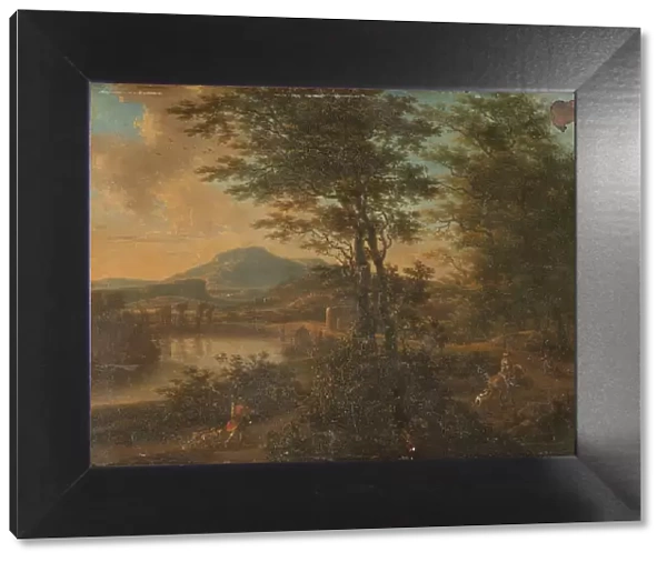Italian Landscape at Sunset, 1660-1692. Creator: Willem de Heusch