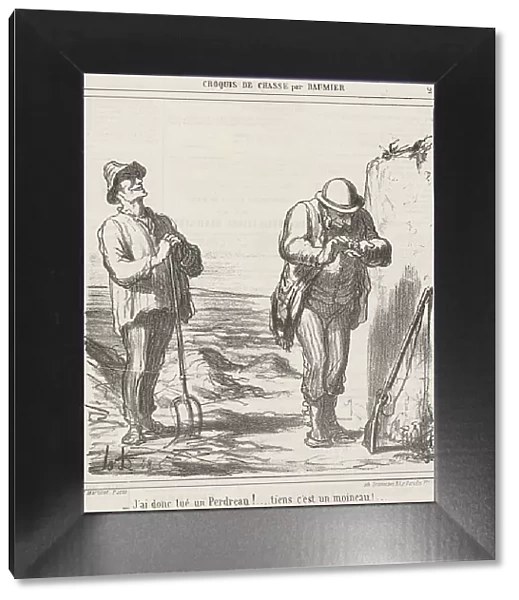 J'ai donc tué un perdreau!, 19th century. Creator: Honore Daumier