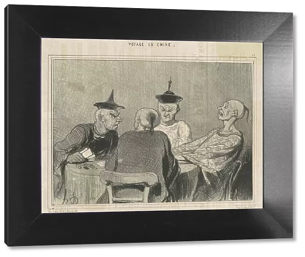 Comment on passe ses soirées en chine, 19th century. Creator: Honore Daumier