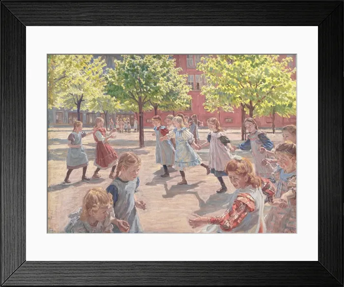 Framed Print : Playing Children, Enghave Square, 1907-1908. Creator: Peter Hansen Framed Print : Playing Children, Enghave Square, 1907-1908. Creator: Peter Hansen