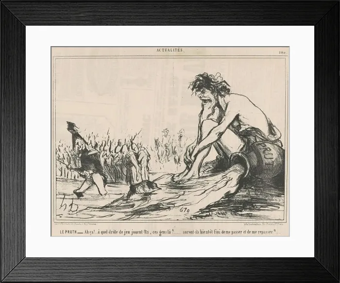 Framed Print : Le Pruth, 19th century. Creator: Honore Daumier Framed Print : Le Pruth, 19th century. Creator: Honore Daumier