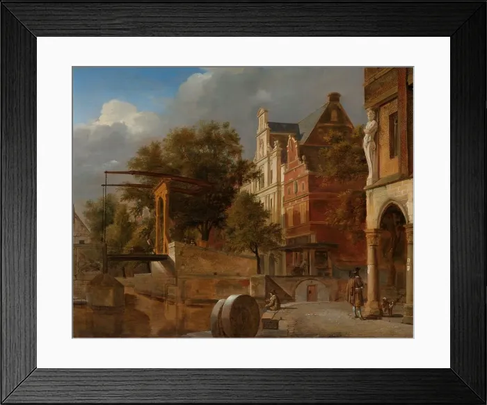 Framed Print : The Drawbridge, 1660-1672. Creator: Jan van der Heyden Framed Print : The Drawbridge, 1660-1672. Creator: Jan van der Heyden