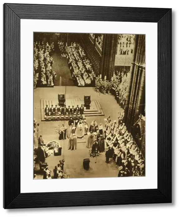 Framed Print : The Crowning of King George VI, 1937. Creator: Photochrom Co Ltd of London Framed Print : The Crowning of King George VI, 1937. Creator: Photochrom Co Ltd of London