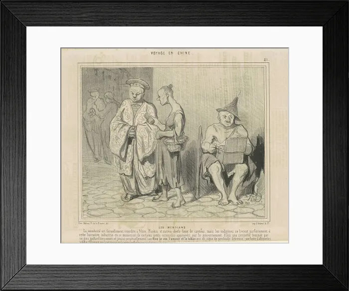 Framed Print : Les mendians, 19th century. Creator: Honore Daumier Framed Print : Les mendians, 19th century. Creator: Honore Daumier