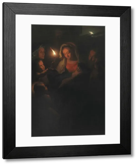 Framed Print : The Holy Family, 1600-1699. Creator: Godfried Schalcken Framed Print : The Holy Family, 1600-1699. Creator: Godfried Schalcken