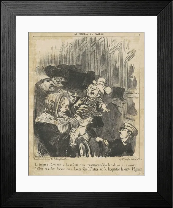 Framed Print : Le danger de faire voir a des enfants... 19th century. Creator: Honore Daumier Framed Print : Le danger de faire voir a des enfants... 19th century. Creator: Honore Daumier