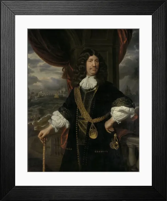 Framed Print : Portrait of Mattheus van den Broucke (1620-1685). Councillor of the Indies, 1670-1678. Creator: Samuel van Hoogstraten Framed Print : Portrait of Mattheus van den Broucke (1620-1685). Councillor of the Indies, 1670-1678. Creator: Samuel van Hoogstraten