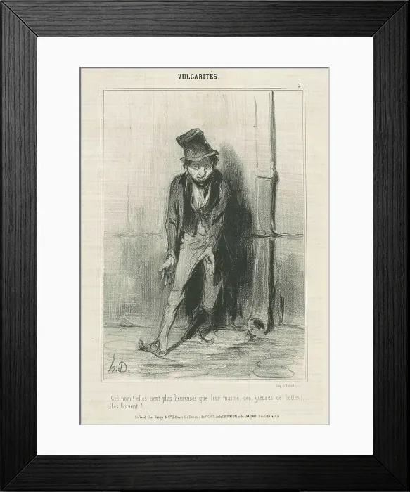 Framed Print : Cré nom: Elles sont plus heureuses... 19th century. Creator: Honore Daumier Framed Print : Cré nom: Elles sont plus heureuses... 19th century. Creator: Honore Daumier