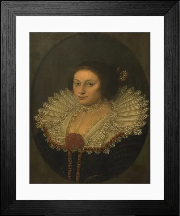 Framed Print : Portrait of Aertje Witsen (1599-1652), 1626. Creator: David Bailly Framed Print : Portrait of Aertje Witsen (1599-1652), 1626. Creator: David Bailly