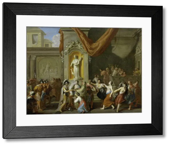 Framed Print : The Marriage of Alexander the Great and Roxane of Bactria, 1670-1733. Creator: Gerard Hoet Framed Print : The Marriage of Alexander the Great and Roxane of Bactria, 1670-1733. Creator: Gerard Hoet