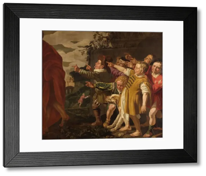 Framed Print : Elisha Mocked by the Little Children, c.1625-c.1630. Creator: Roeloff van Zijl Framed Print : Elisha Mocked by the Little Children, c.1625-c.1630. Creator: Roeloff van Zijl