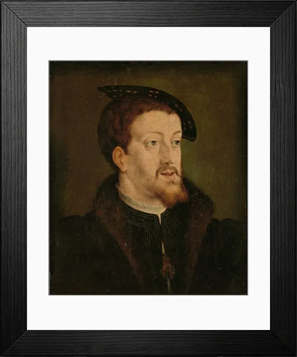 Framed Print : Portrait of Charles V, Holy Roman Emperor, c.1530. Creator: Unknown Framed Print : Portrait of Charles V, Holy Roman Emperor, c.1530. Creator: Unknown