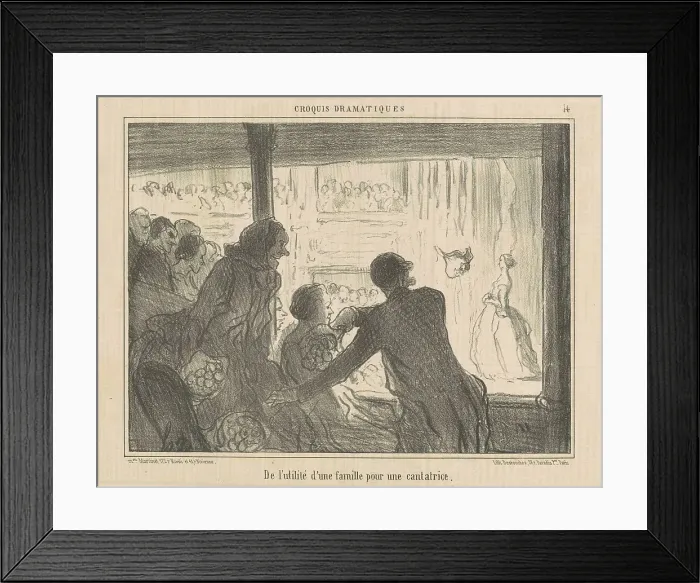 Framed Print : De l'utilité d'une famille pour une cantatrice, 19th century. Creator: Honore Daumier Framed Print : De l'utilité d'une famille pour une cantatrice, 19th century. Creator: Honore Daumier